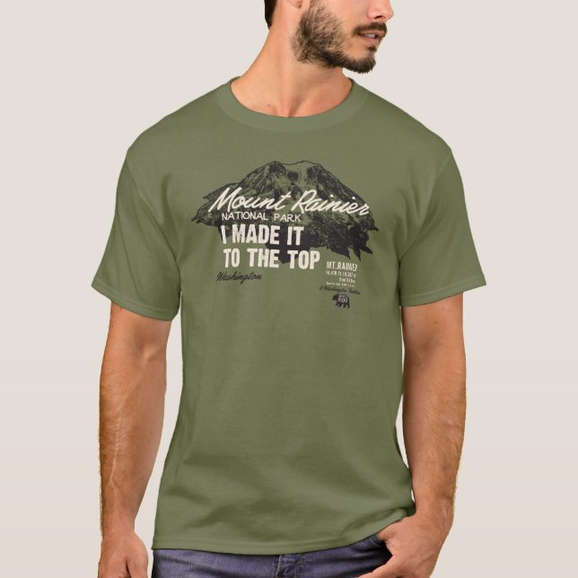 Camiseta Parque nacional del Monte Rainier Washington (Anverso)