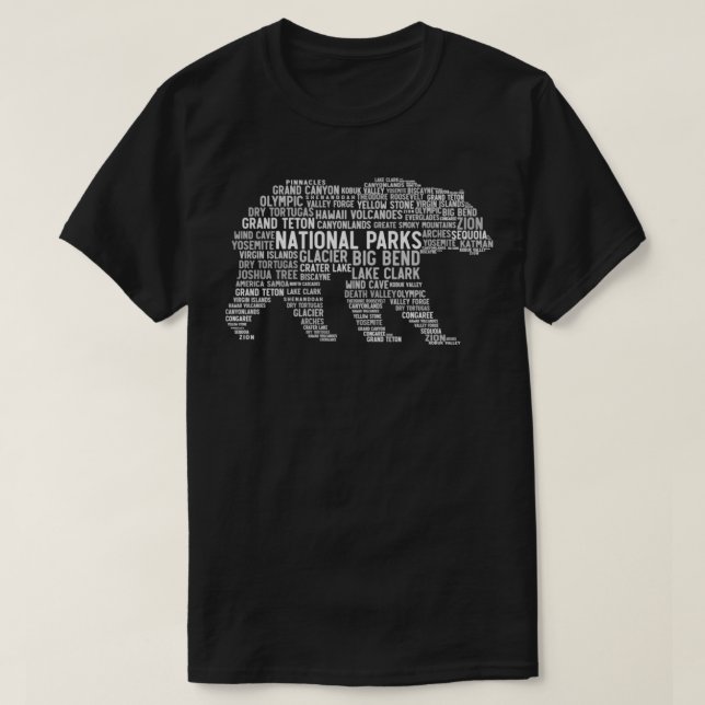 Camiseta Parque nacional del oso de los Estados Unidos 2 (Diseño del anverso)