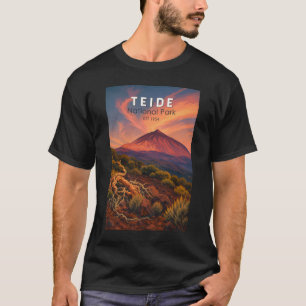Camiseta Parque Nacional del Teide España Ilustración Arte