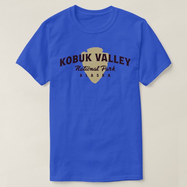 Camiseta Parque nacional del Valle de Kobuk Arqueado Texto  (Diseño del anverso)