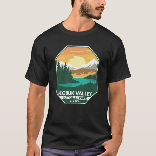 Camiseta Parque nacional del Valle de Kobuk Emblem retro mí (Anverso)