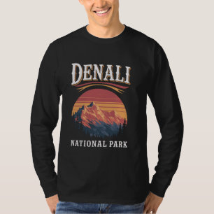 Camiseta Parque Nacional Denali Alaska Diseño de puesta de