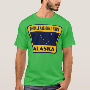 Camiseta Parque nacional Denali Alaska Insignia retro Amari