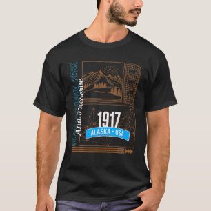 Camiseta Parque nacional Denali Alaska Moose USA 1917 Prese