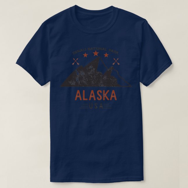 Camiseta Parque nacional Denali de Vintage (Diseño del anverso)
