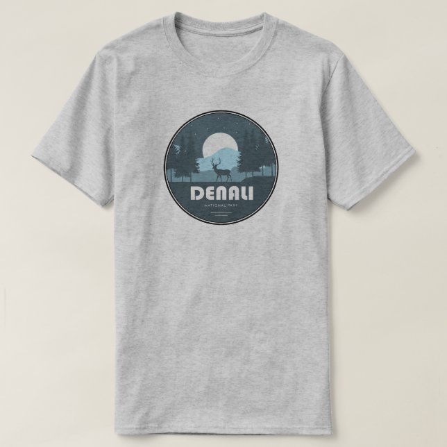 Camiseta Parque nacional Denali Deer (Diseño del anverso)