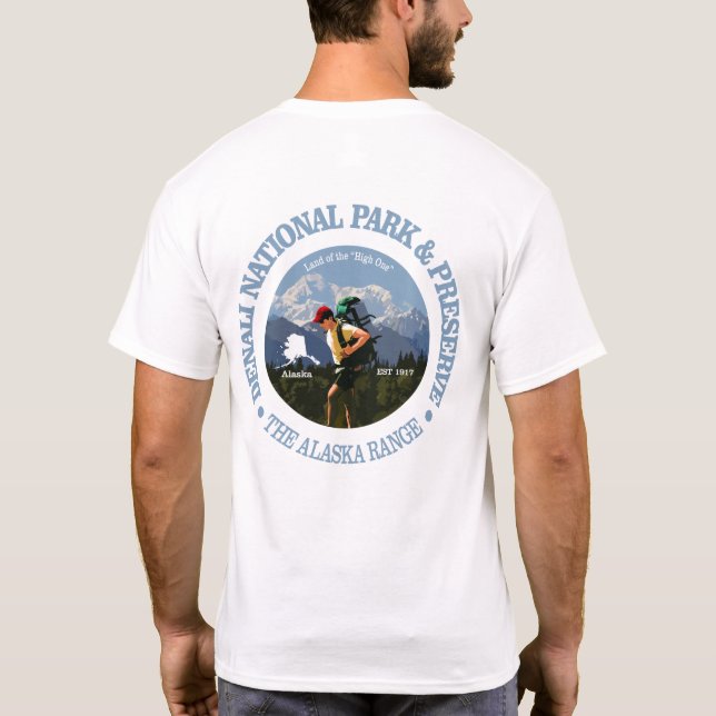 Camiseta Parque nacional Denali (Hiker C) (Reverso)