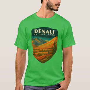 Camiseta Parque nacional Denali Montaña Retro Wilderness St