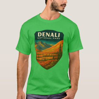 Camiseta Parque nacional Denali Montaña Retro Wilderness St