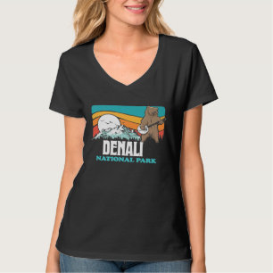 Camiseta Parque nacional Denali Montañas Alaska Oso Banjo
