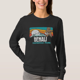 Camiseta Parque nacional Denali Montañas Alaska Oso Banjo