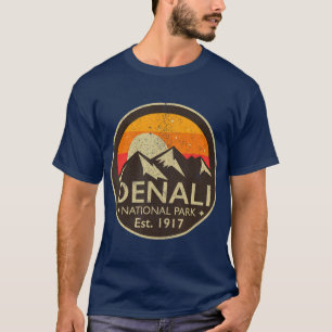 Camiseta Parque nacional Denali Regalo de Senderismo Retro 
