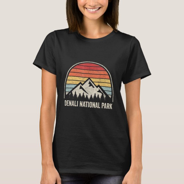 Camiseta Parque nacional Denali Retro Vintage (Anverso)