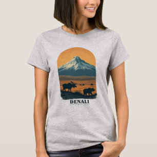 Camiseta Parque nacional Denali Vintage Retro