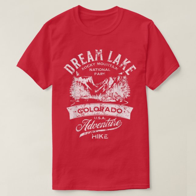 Camiseta Parque nacional Dream Lake Rocky Mountain (Diseño del anverso)