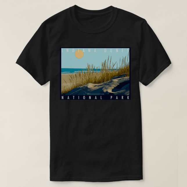 Camiseta Parque nacional Dunas de Indiana (Diseño del anverso)