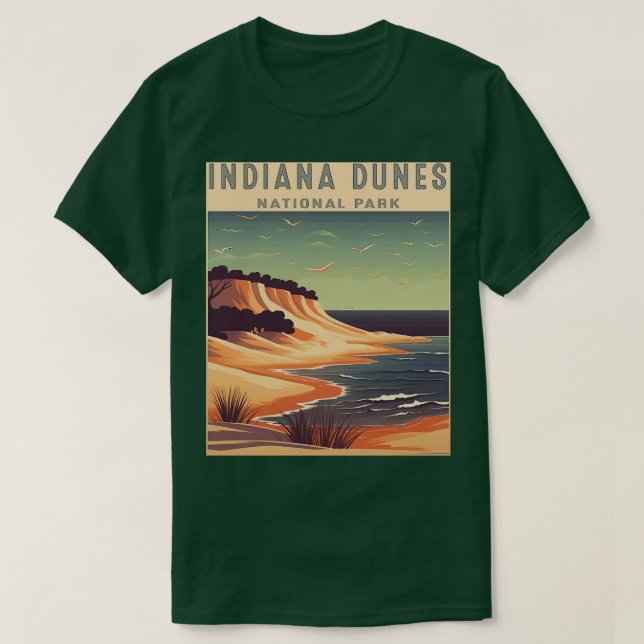 Camiseta Parque nacional Dunas de Indiana (Diseño del anverso)