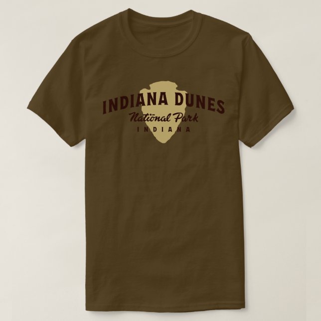 Camiseta Parque nacional Dunas de Indiana Arqueado Marrón d (Diseño del anverso)