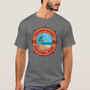 Camiseta Parque nacional Dunas de Indiana Compass Retro Emb