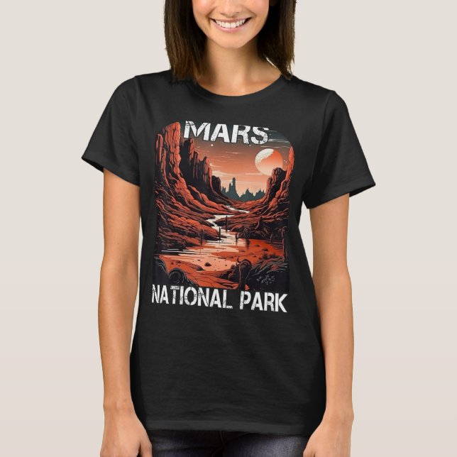 Camiseta Parque nacional espacial Red Mars - Funny Mars (Anverso)