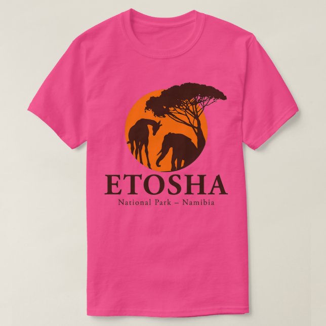 Camiseta Parque nacional Etosha Namibia (Diseño del anverso)