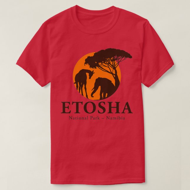 Camiseta Parque nacional Etosha Namibia 1 (Diseño del anverso)