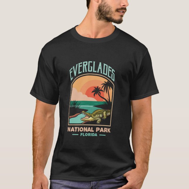 Camiseta Parque nacional Everglades Cocodile Florida Alli (Anverso)