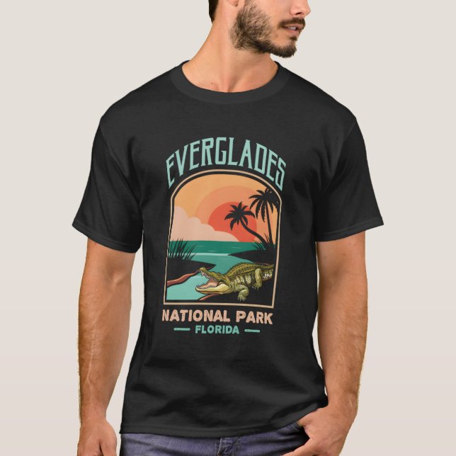 Camiseta Parque nacional Everglades Cocodrilo Estadounidens (Anverso)