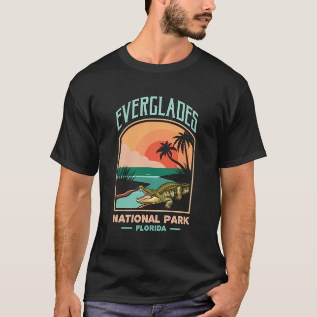 Camiseta Parque nacional Everglades Cocodrilo Estadounidens (Anverso)