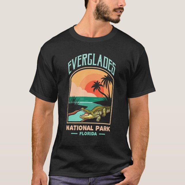 Camiseta Parque nacional Everglades Cocodrilo Estadounidens (Anverso)