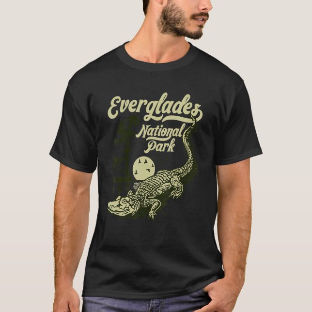 Camiseta Parque nacional Everglades Cocodrilo vintage Allig (Anverso)