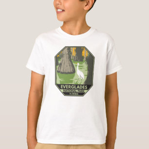 Camiseta Parque nacional Everglades Florida Egret Vintage T