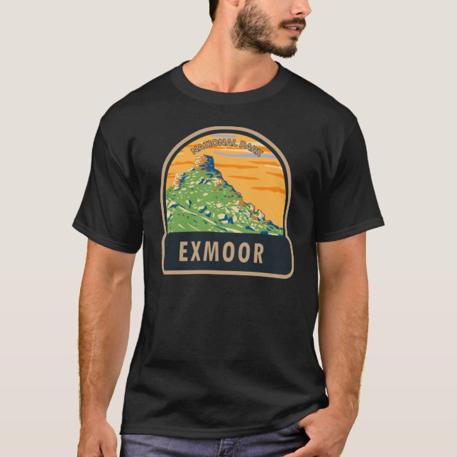Camiseta Parque nacional Exmoor Castillo Rock Inglaterra Vi (Anverso)