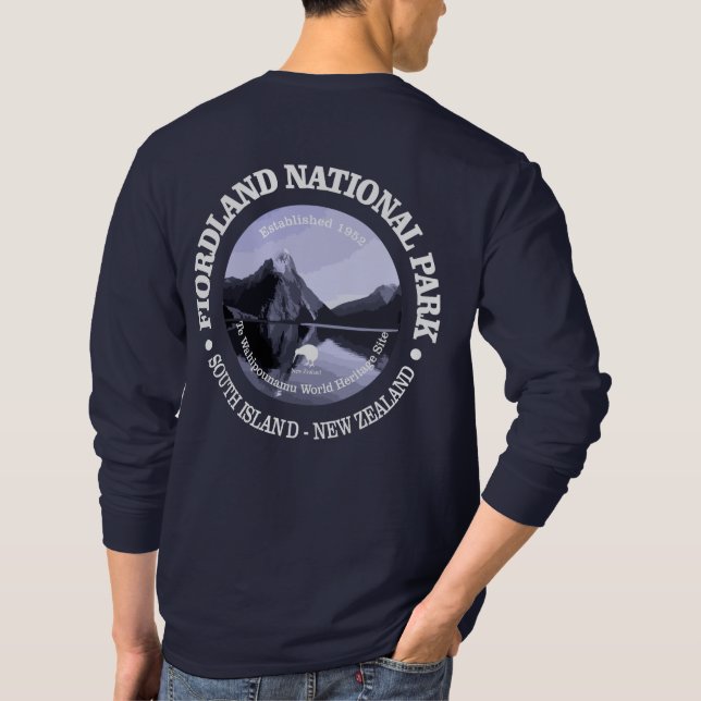 Camiseta Parque nacional Fiordland (Reverso)
