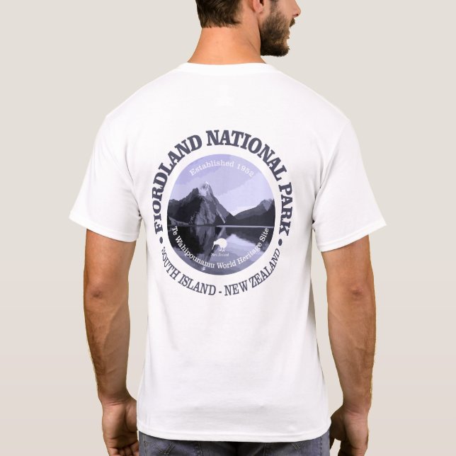 Camiseta Parque nacional Fiordland (Reverso)