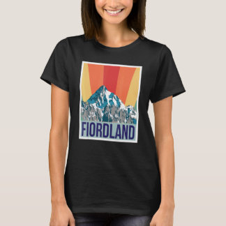 Camiseta Parque nacional Fiordland Souvenir Camping Nueva Z