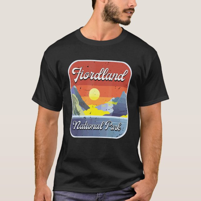Camiseta Parque nacional Fiordland Souvenir Nueva Zelanda (Anverso)
