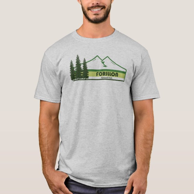 Camiseta Parque nacional Forillon Green Stripes (Anverso)