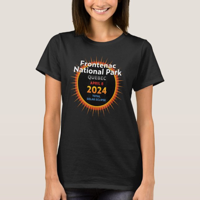Camiseta Parque nacional Frontenac Eclipse solar total de Q (Anverso)