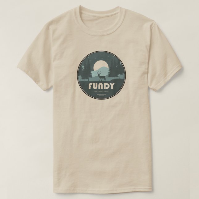 Camiseta Parque nacional Fundy Deer (Diseño del anverso)
