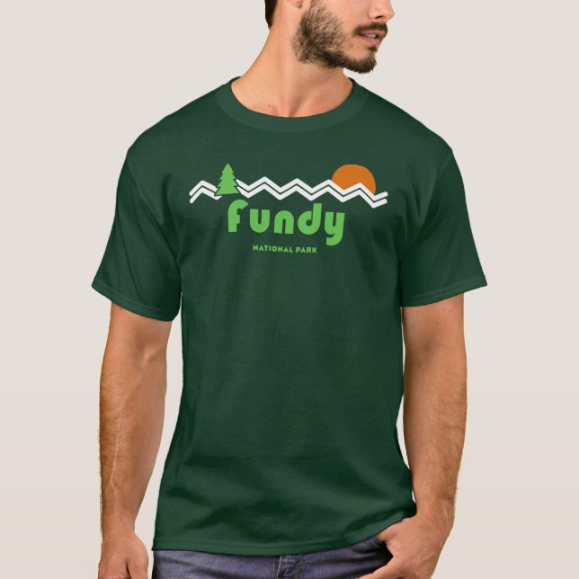 Camiseta Parque nacional Fundy Retro (Anverso)