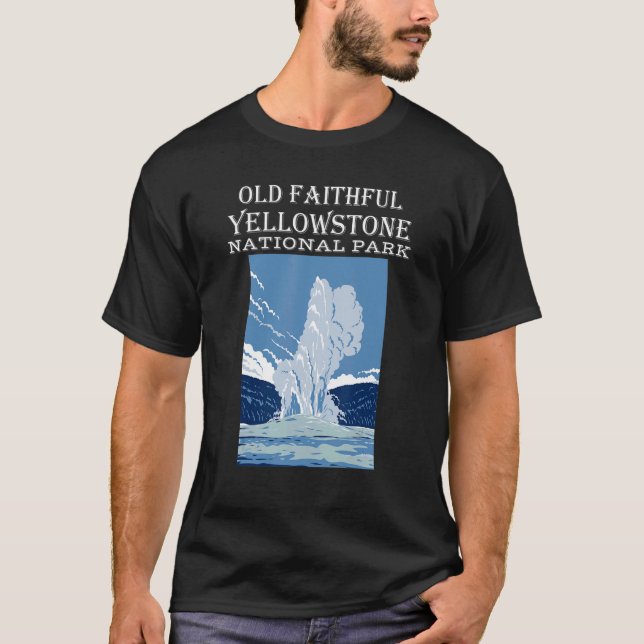 Camiseta Parque nacional Geyser Yellowstone Wyom (Anverso)