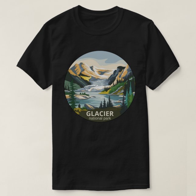 Camiseta Parque nacional Glaciar (Diseño del anverso)