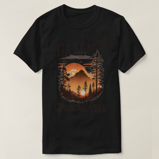 Camiseta Parque nacional Glaciar (Diseño del anverso)