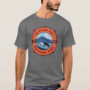 Camiseta Parque nacional Glaciar Bay Compass Orca Retro
