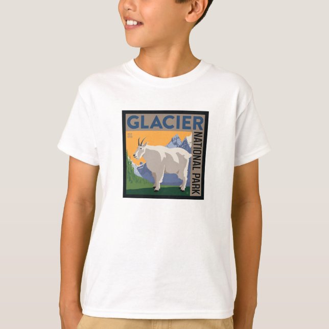 Camiseta Parque nacional Glaciar | Cabra (Anverso)
