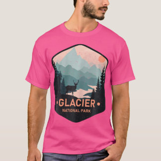 Camiseta Parque nacional Glaciar Camping Montana Deer