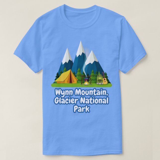 Camiseta Parque nacional Glaciar de la Montaña Wynn (Diseño del anverso)