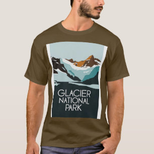 Camiseta Parque nacional Glaciar Entorno minimalista