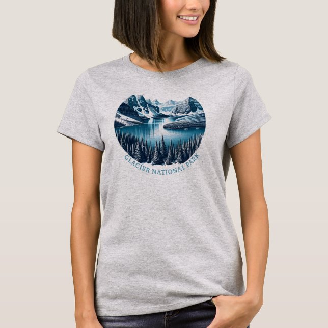 Camiseta Parque Nacional Glaciar Montana (Anverso)